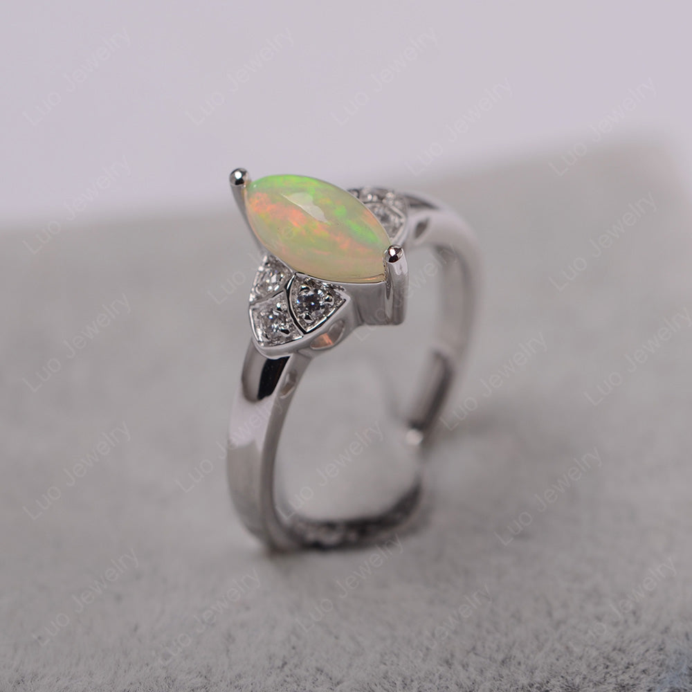 Marquise Cut Opal Ring Gold - LUO Jewelry