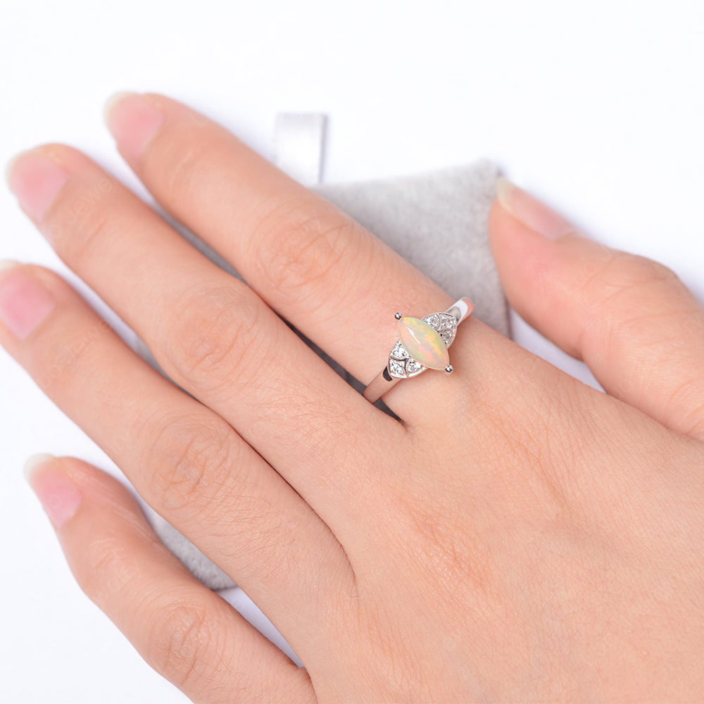 Marquise Cut Opal Ring Gold - LUO Jewelry