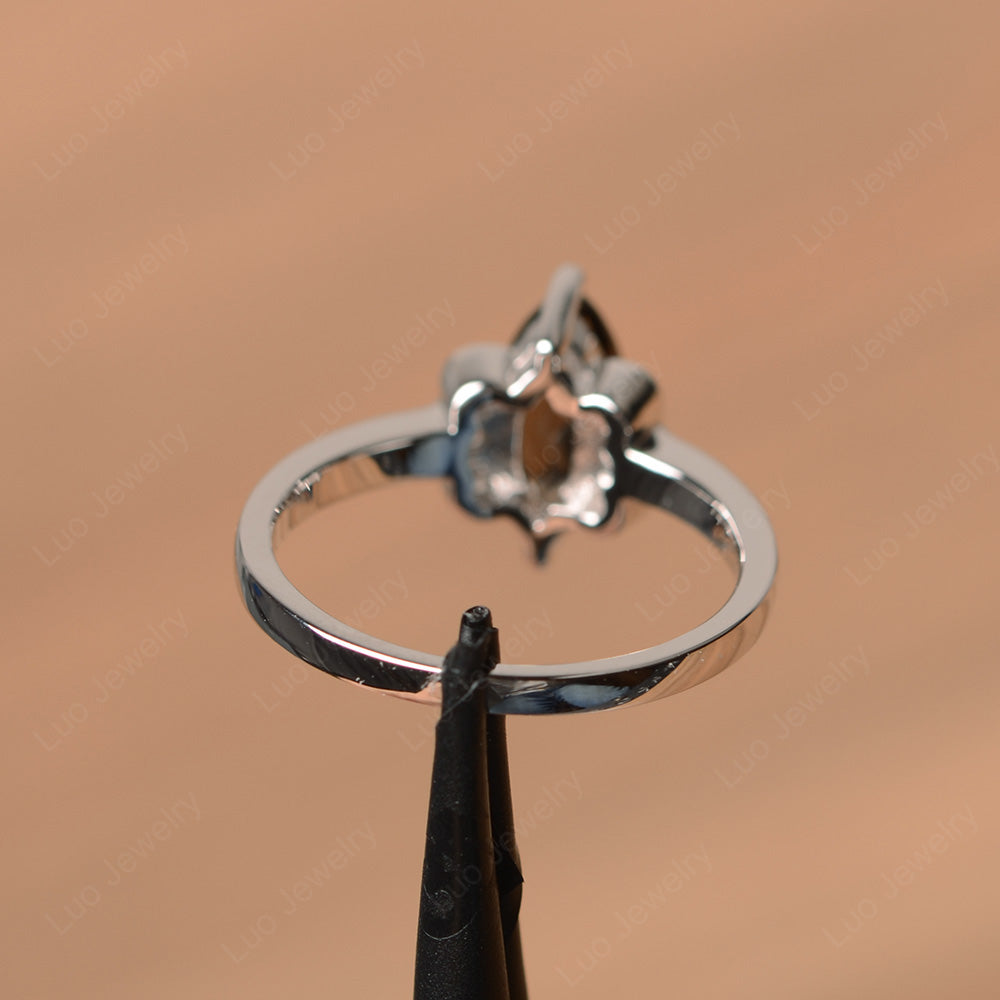 Unique Marquise Cut Smoky Quartz  Wedding Ring - LUO Jewelry