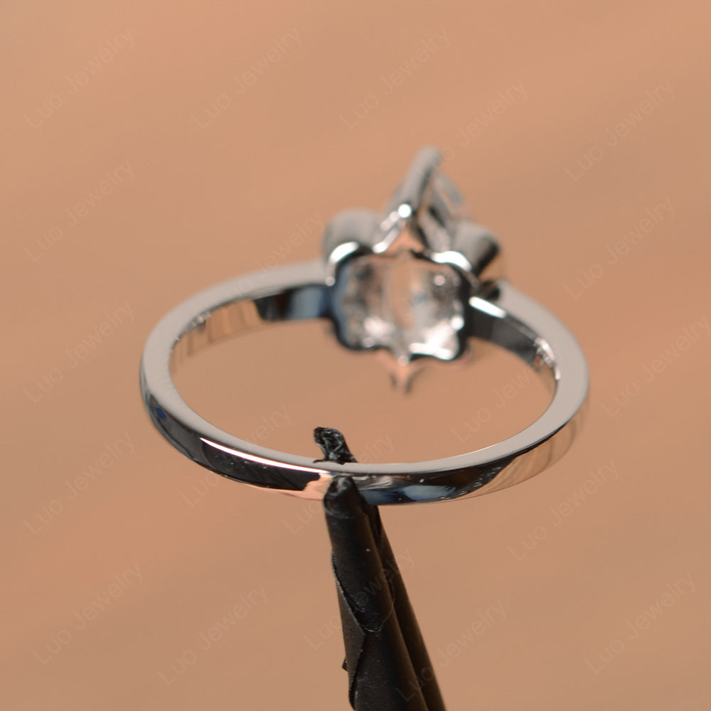 Unique Marquise Cut White Topaz Wedding Ring - LUO Jewelry