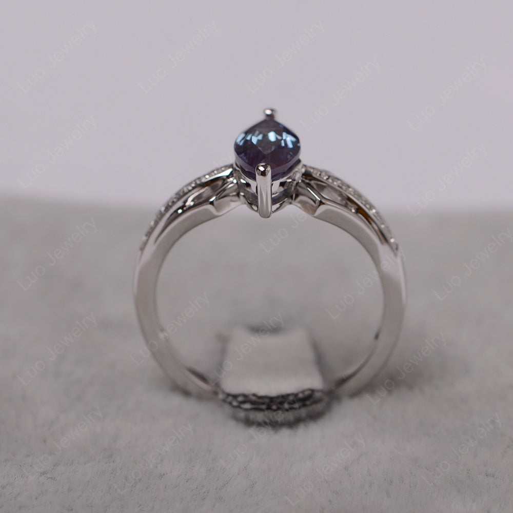 Marquise Alexandrite Engagement Ring - LUO Jewelry