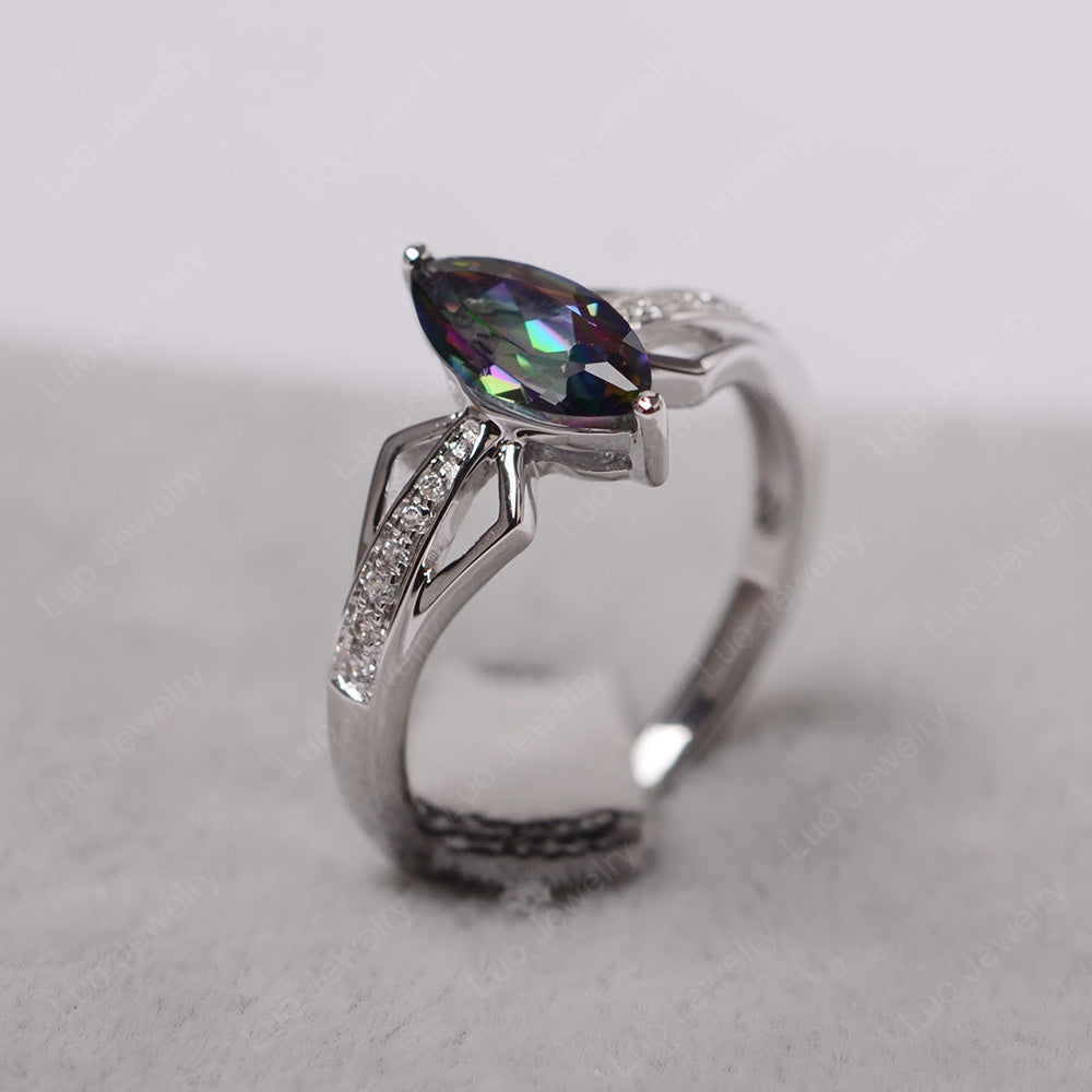 Marquise Mystic Topaz Engagement Ring - LUO Jewelry