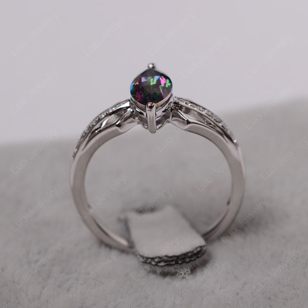 Marquise Mystic Topaz Engagement Ring - LUO Jewelry