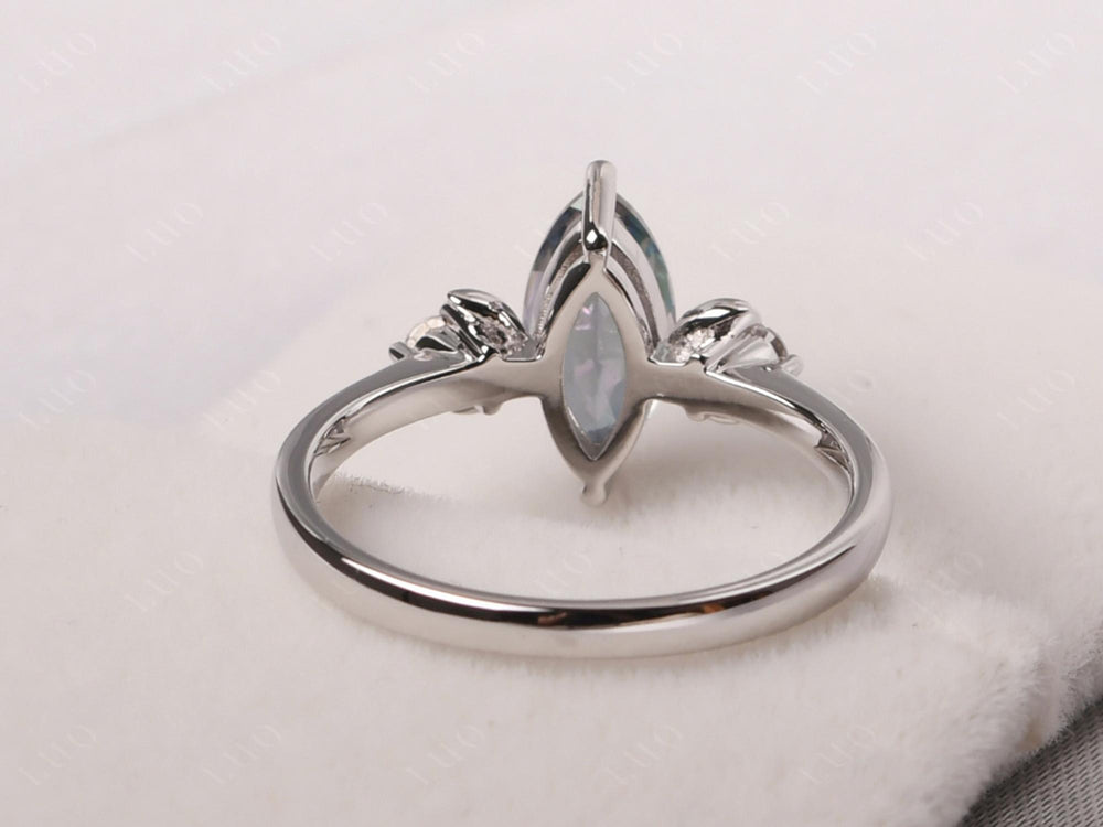 Marquise Cut Mystic Topaz Moon Ring - LUO Jewelry