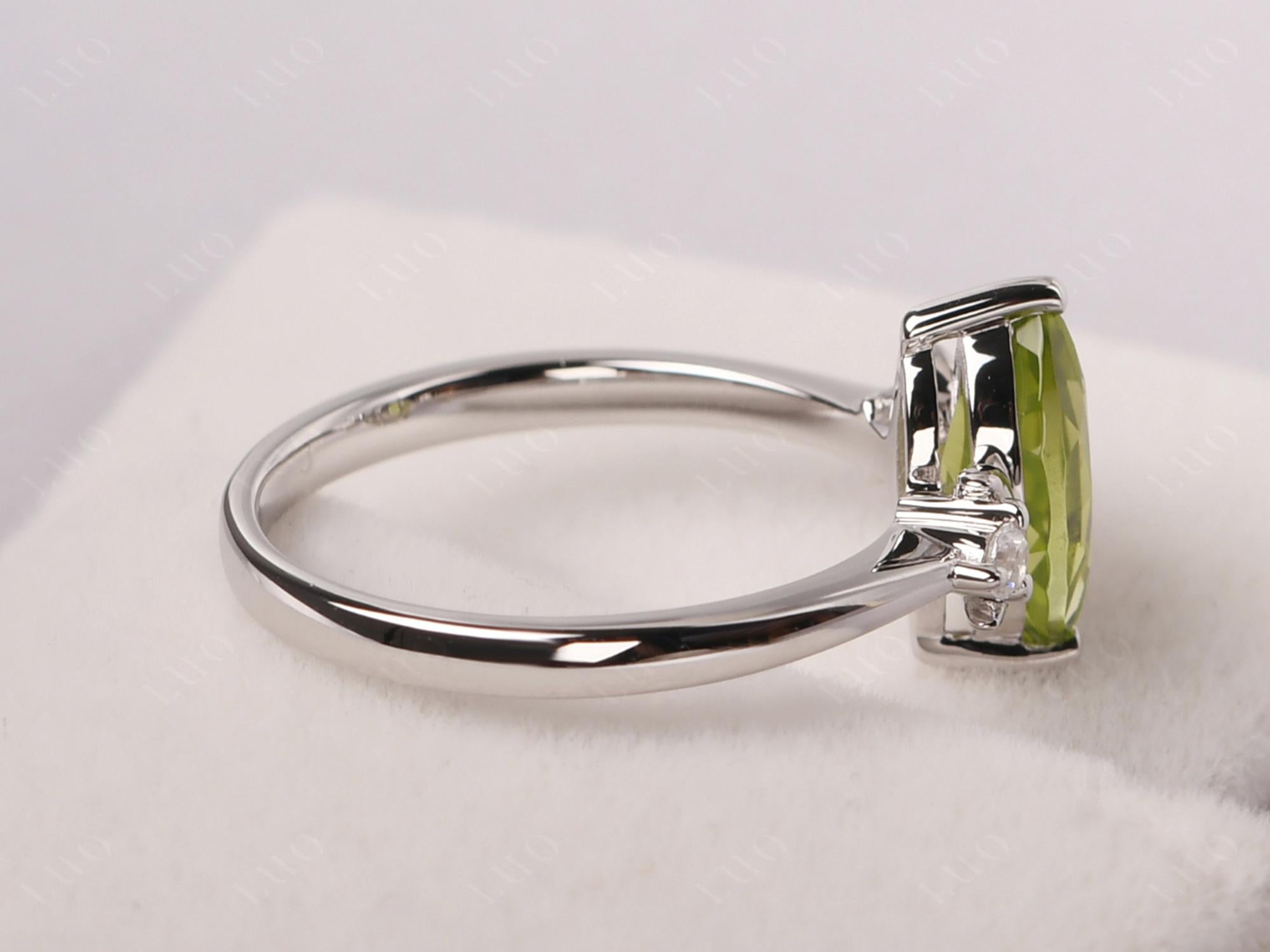 Moon Inspired Peridot Engagement Ring - LUO Jewelry