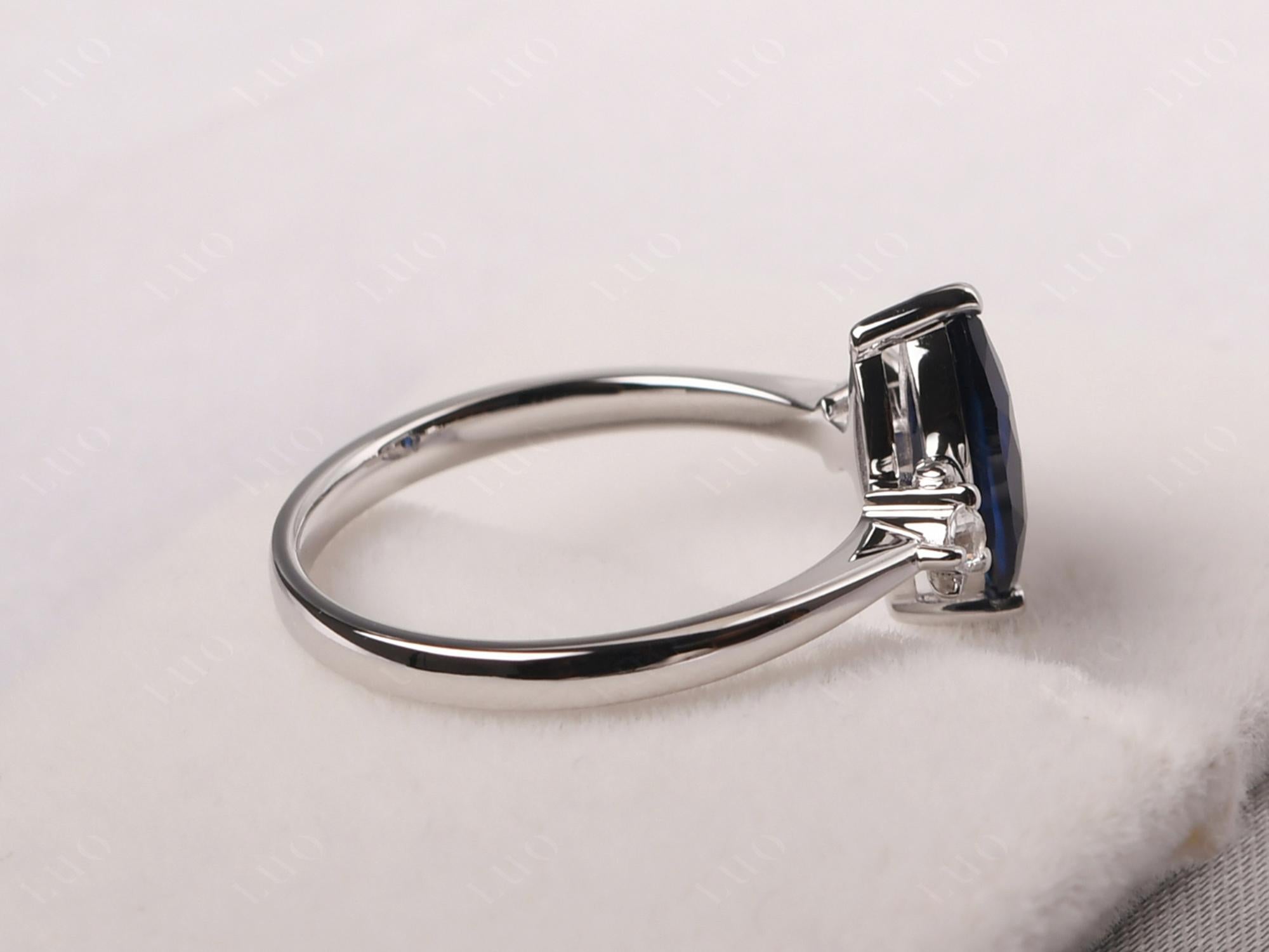 Moon Inspired Sapphire Engagement Ring - LUO Jewelry