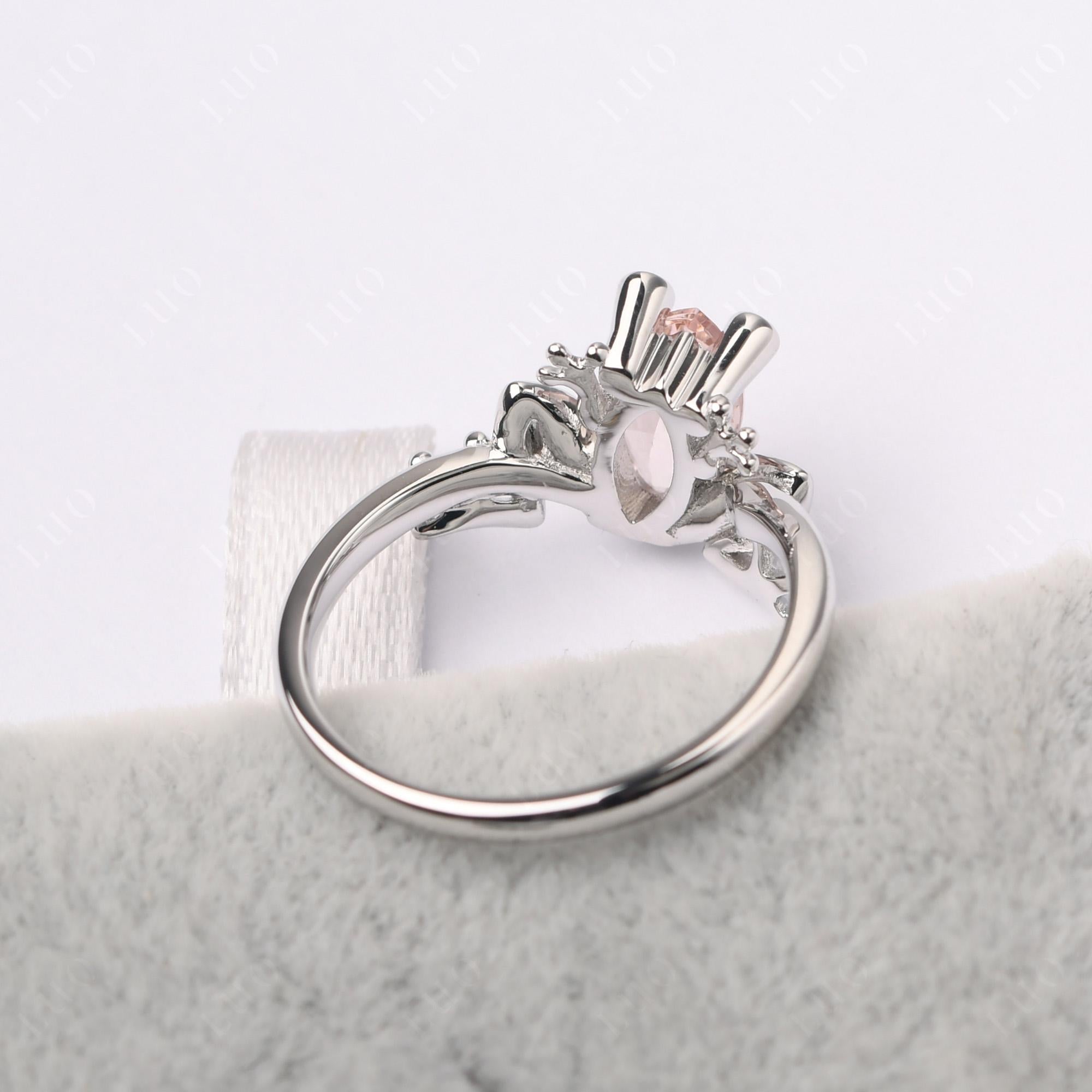 Marquise Cut Morganite Frog Ring - LUO Jewelry