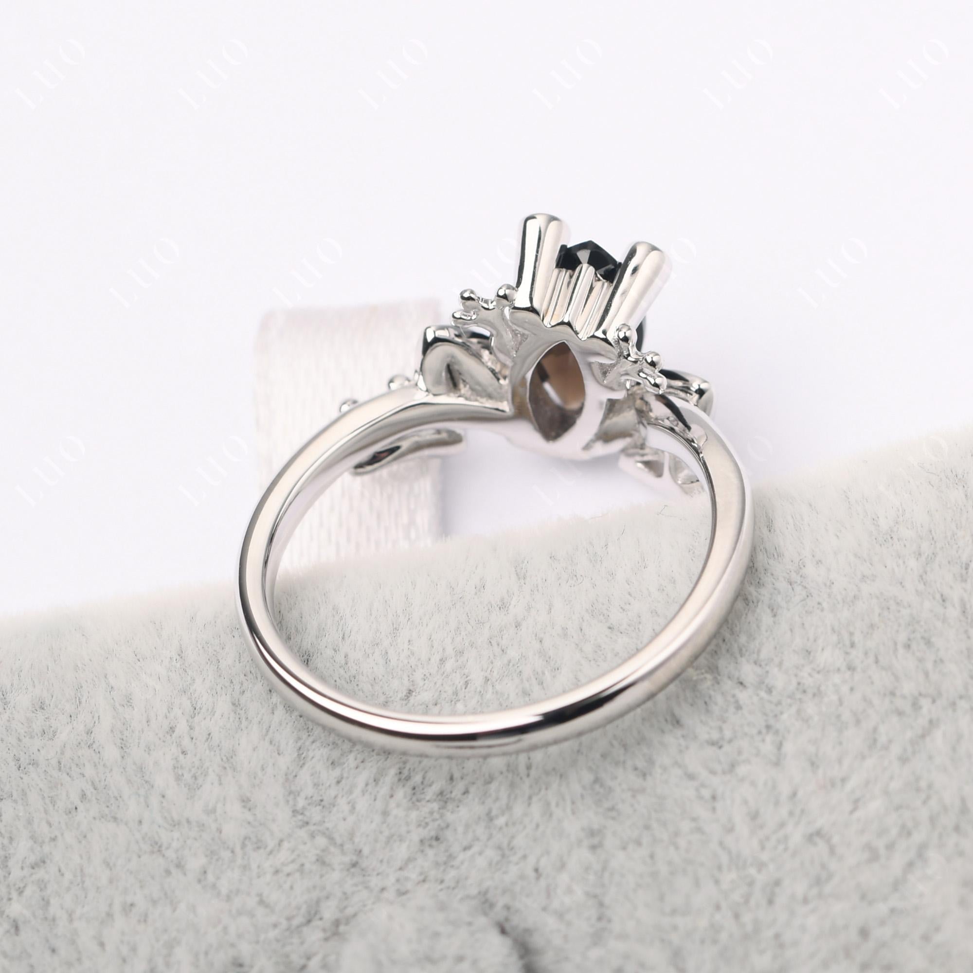 Marquise Cut Smoky Quartz Frog Ring - LUO Jewelry