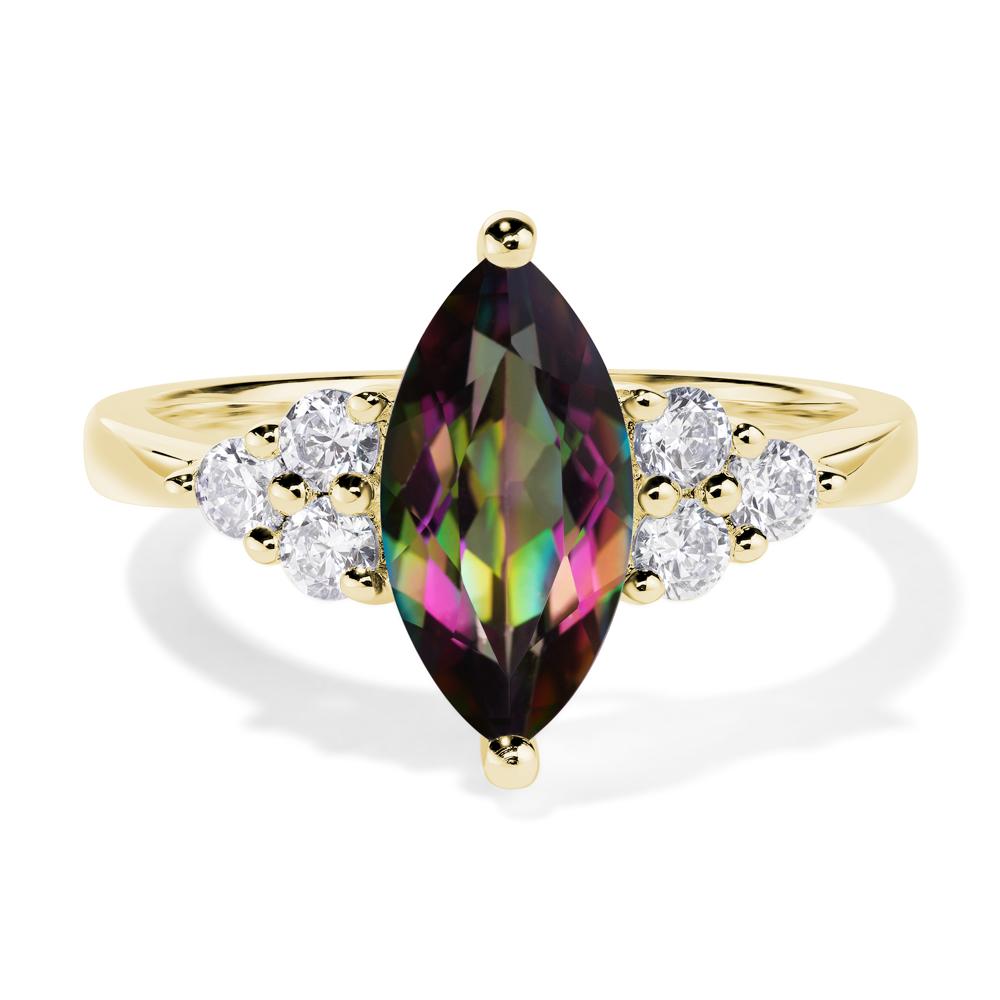 Large Marquise Cut Mystic Topaz Ring - LUO Jewelry #metal_18k yellow gold