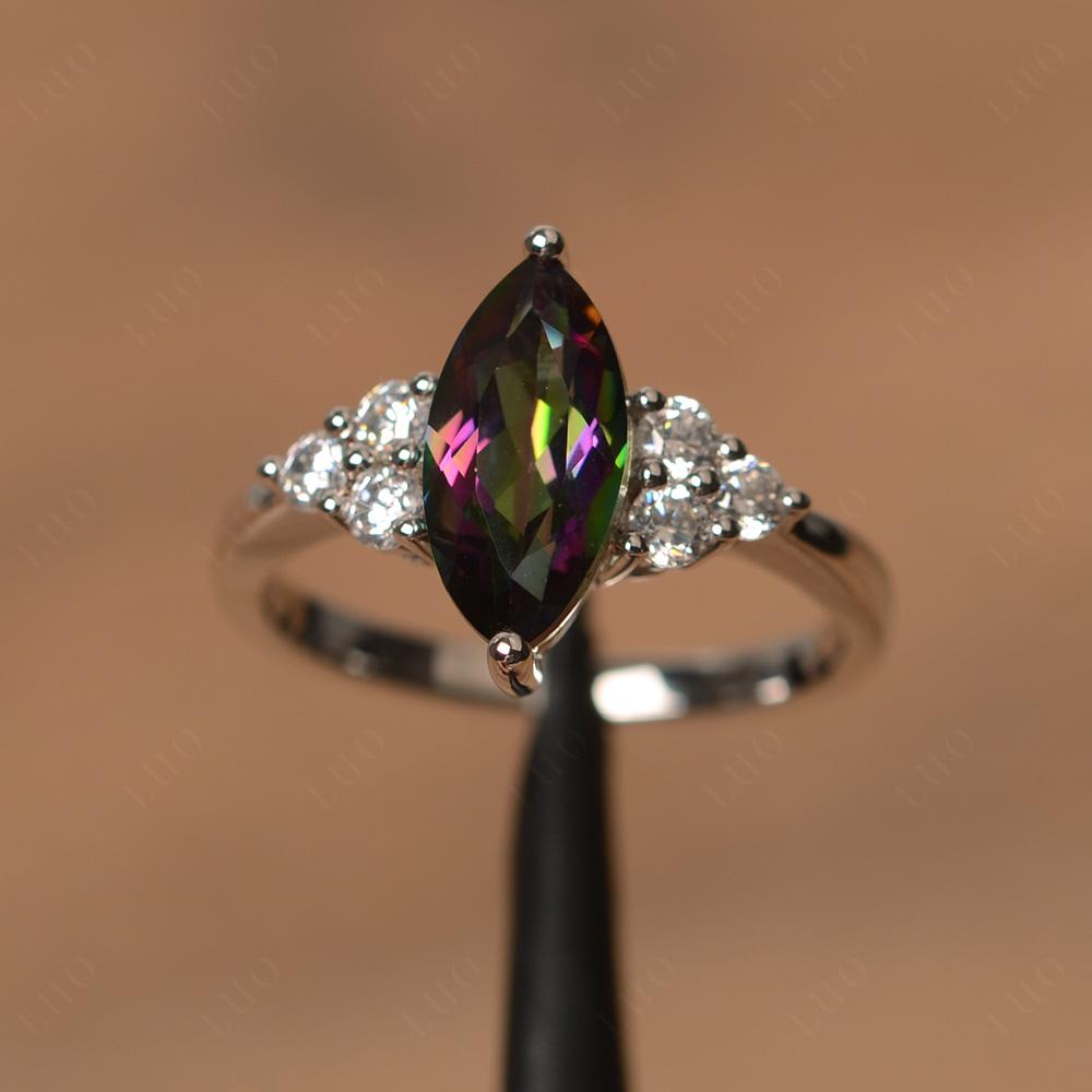 Large Marquise Cut Mystic Topaz Ring - LUO Jewelry