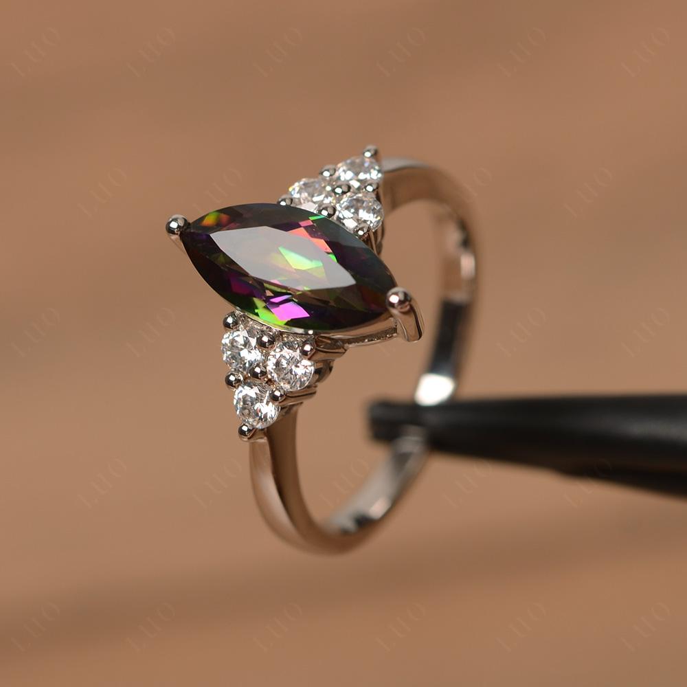 Large Marquise Cut Mystic Topaz Ring - LUO Jewelry