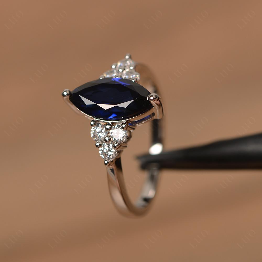 Large Marquise Cut Sapphire Ring - LUO Jewelry
