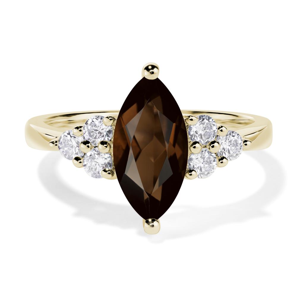 Large Marquise Cut Smoky Quartz Ring - LUO Jewelry #metal_14k yellow gold