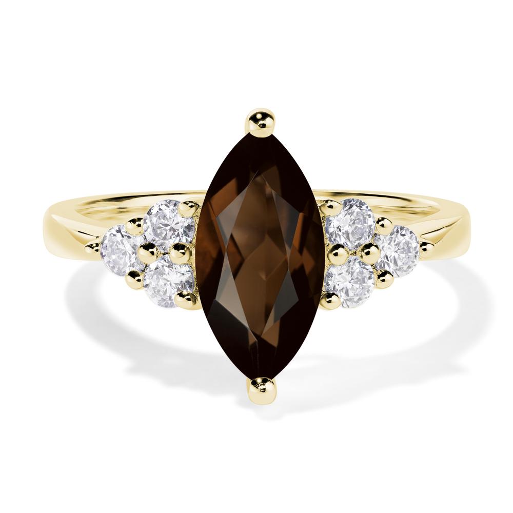 Large Marquise Cut Smoky Quartz Ring - LUO Jewelry #metal_18k yellow gold