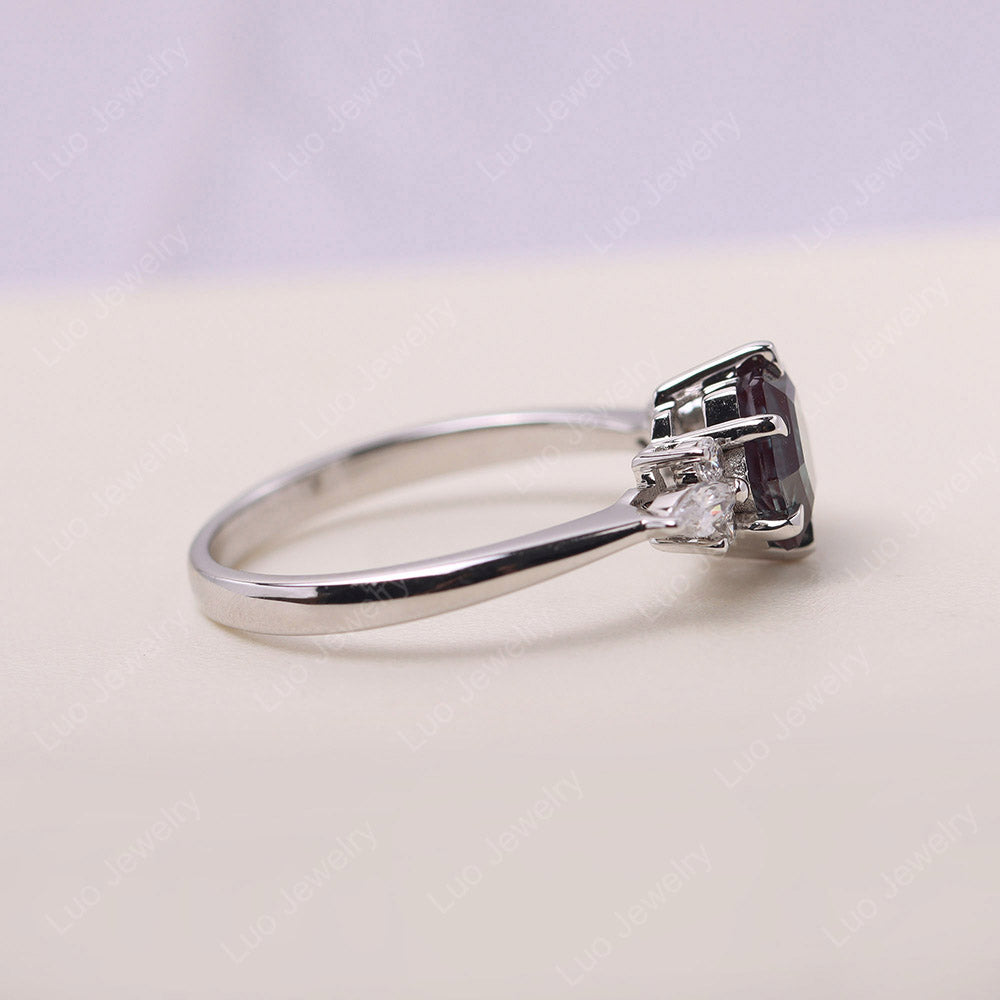 Hexagon Alexandrite Cluster Ring