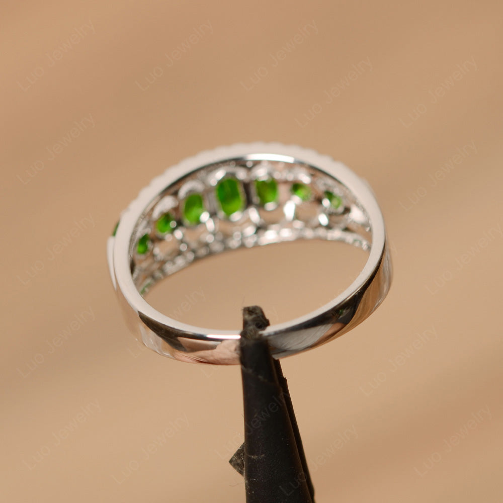 Vintage Diopside Cluster Cocktail Ring - LUO Jewelry