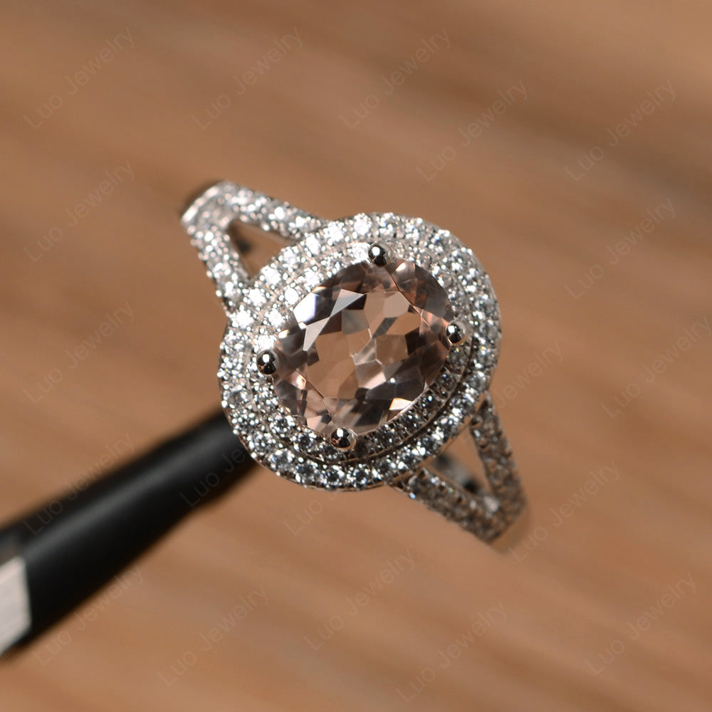 Morganite Double Halo Ring | LUO