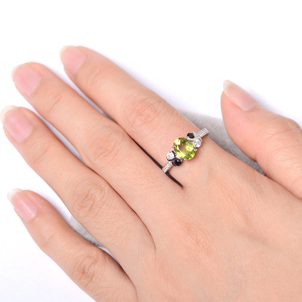 Oval Cut Peridot Infinity Stone Ring - LUO Jewelry