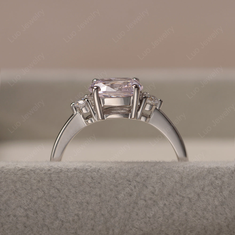 Oval Cut East West Cubic Zirconia Engagement Ring - LUO Jewelry