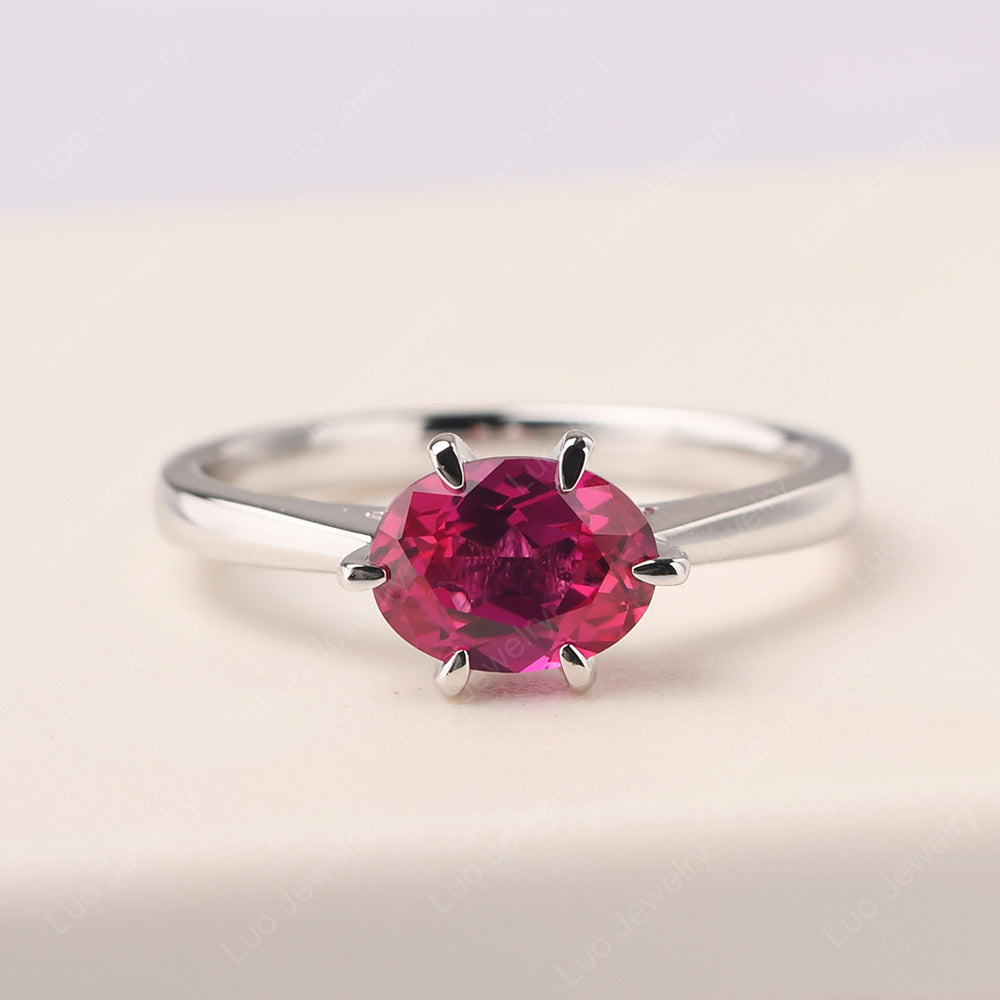 Ruby 6 Prong Oval Engagement Ring | LUO