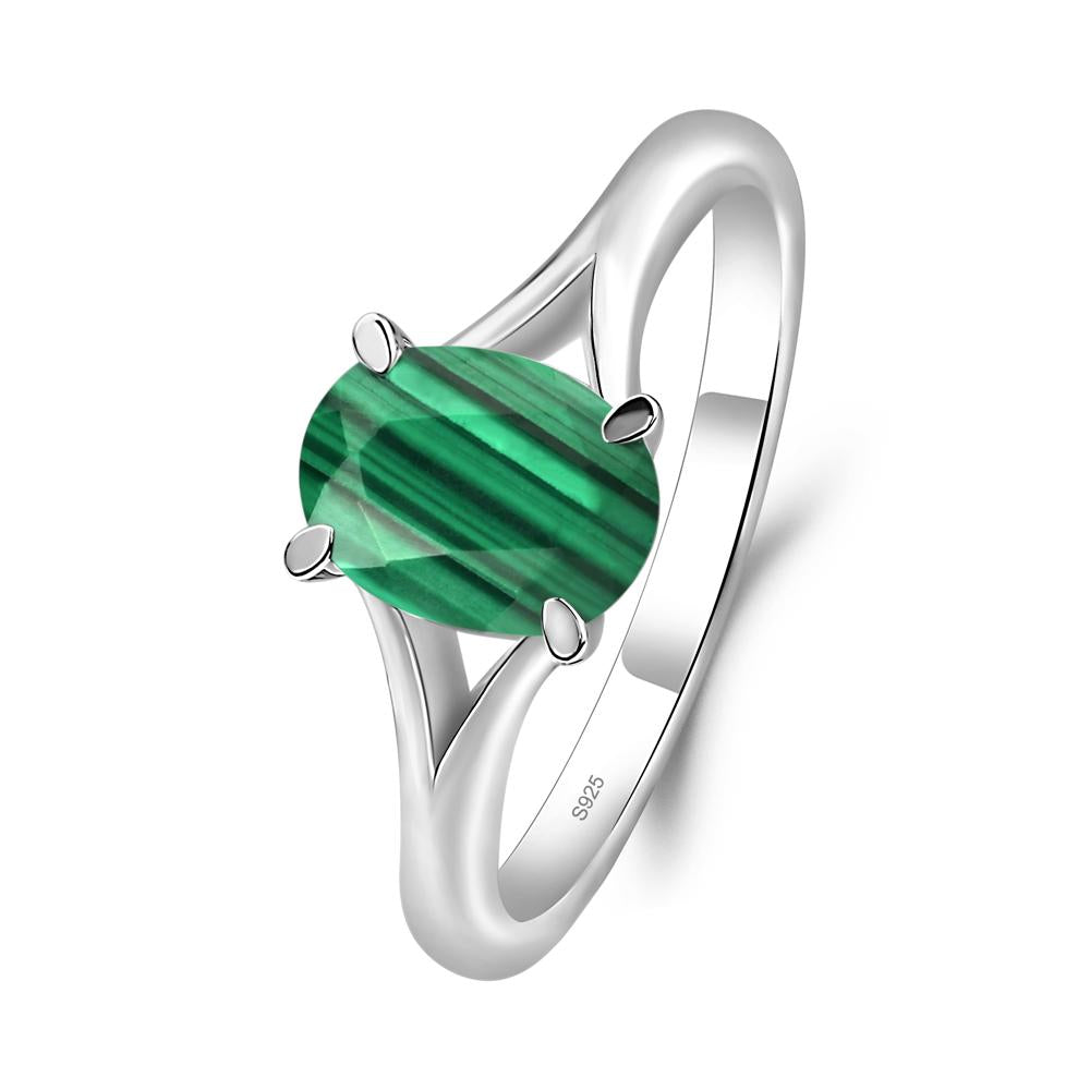 Malachite Minimalist Engagement Ring - LUO Jewelry #metal_sterling silver