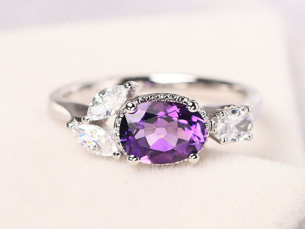 Oval Amethyst Mothers Ring - LUO Jewelry