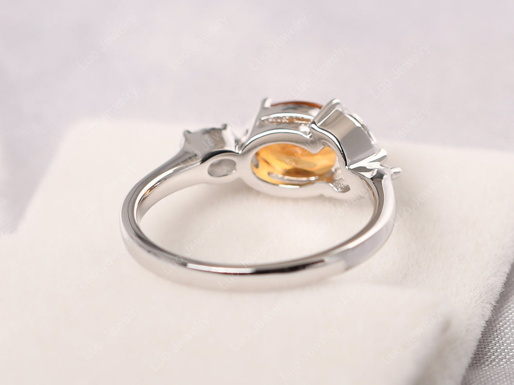 Oval Citrine Mothers Ring - LUO Jewelry