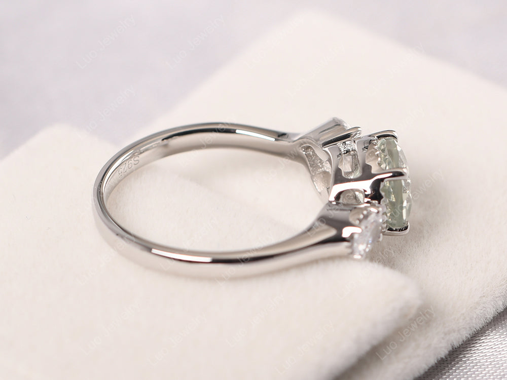 Oval Green Amethyst Mothers Ring - LUO Jewelry
