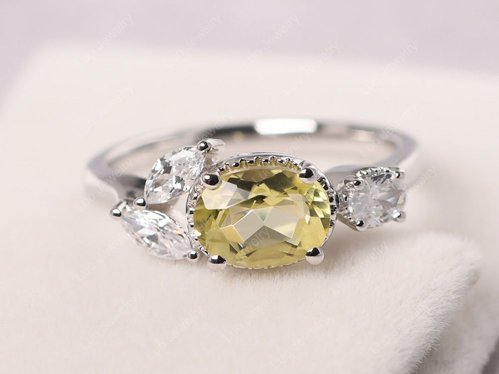 Oval Lemon Quartz Mothers Ring - LUO Jewelry