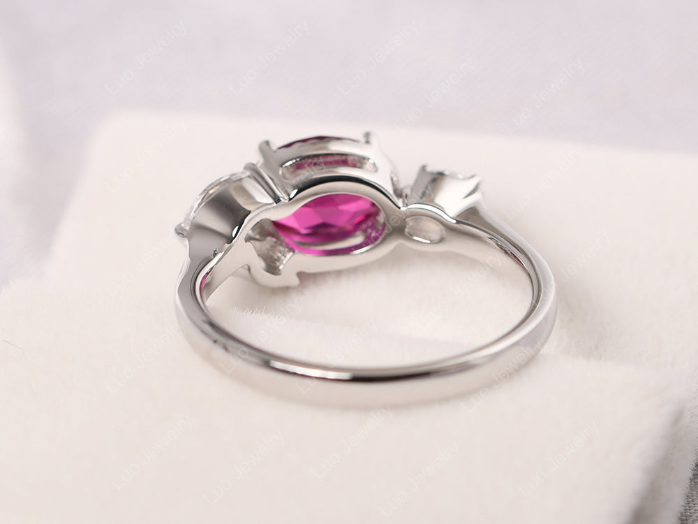 Oval Ruby Mothers Ring - LUO Jewelry