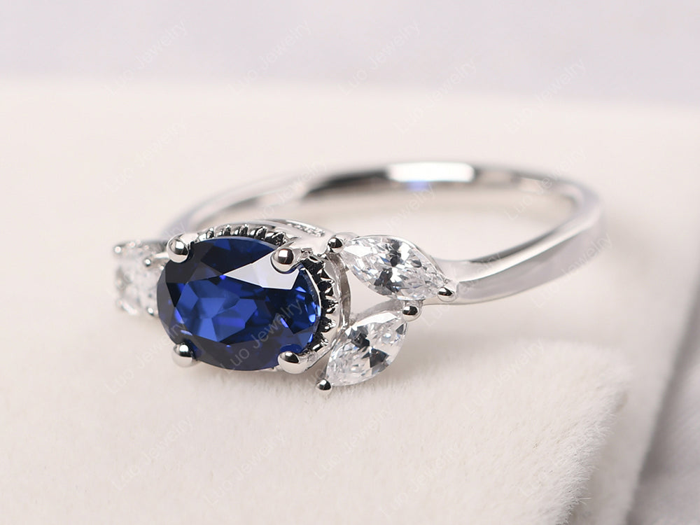 Oval Sapphire Mothers Ring - LUO Jewelry