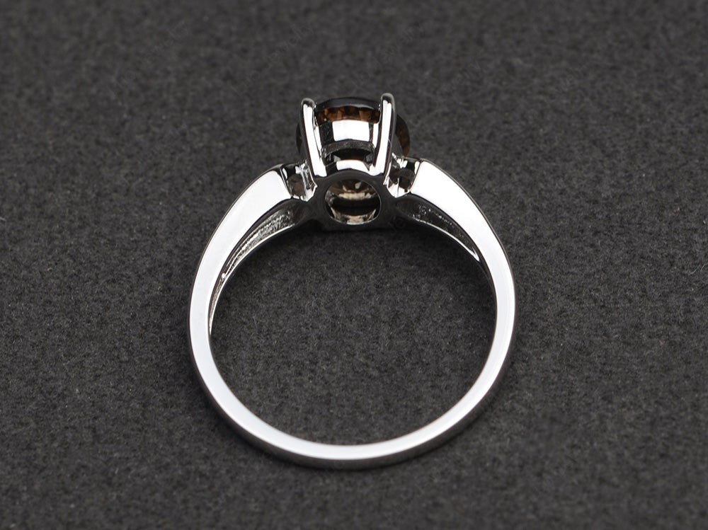 Oval Cut Smoky Quartz Ring - LUO Jewelry