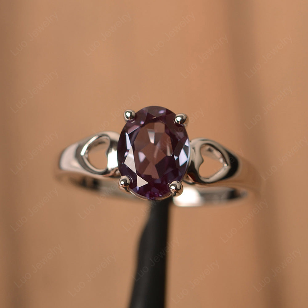 Unique Alexandrite Vintage Ring Sterling Silver - LUO Jewelry