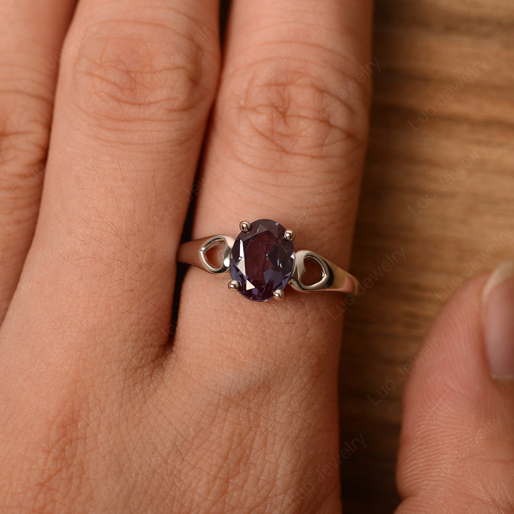 Unique Alexandrite Vintage Ring Sterling Silver - LUO Jewelry