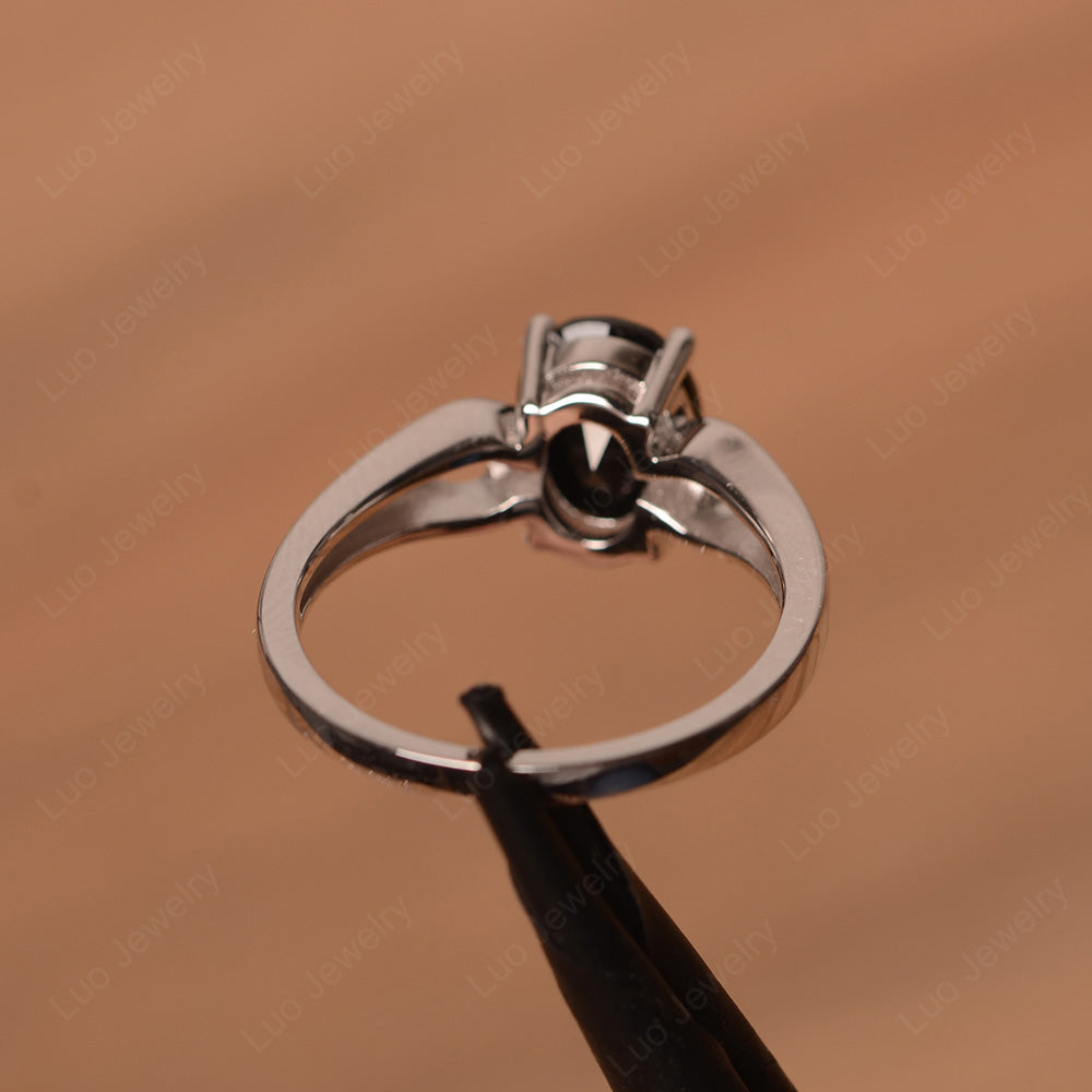 Unique Black Stone Vintage Ring Sterling Silver - LUO Jewelry