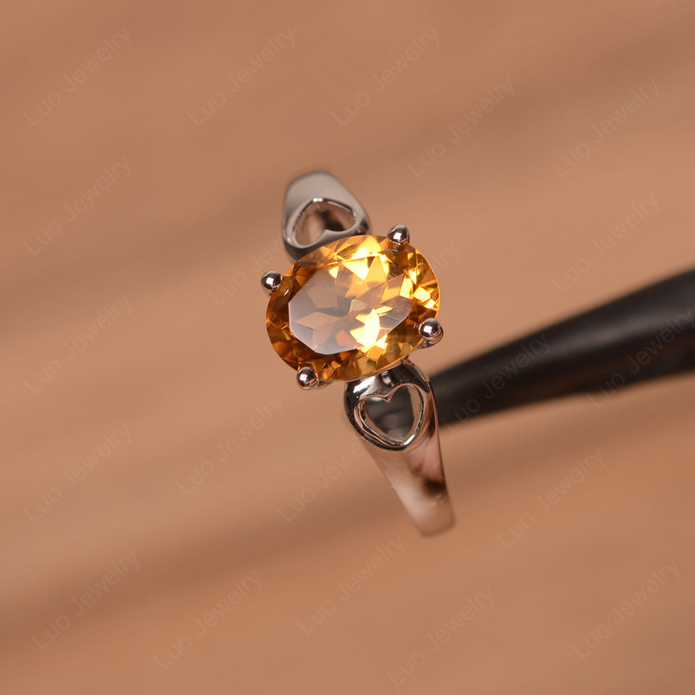 Unique Citrine Vintage Ring Sterling Silver - LUO Jewelry