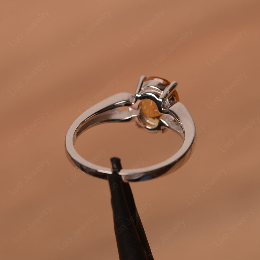 Unique Citrine Vintage Ring Sterling Silver - LUO Jewelry