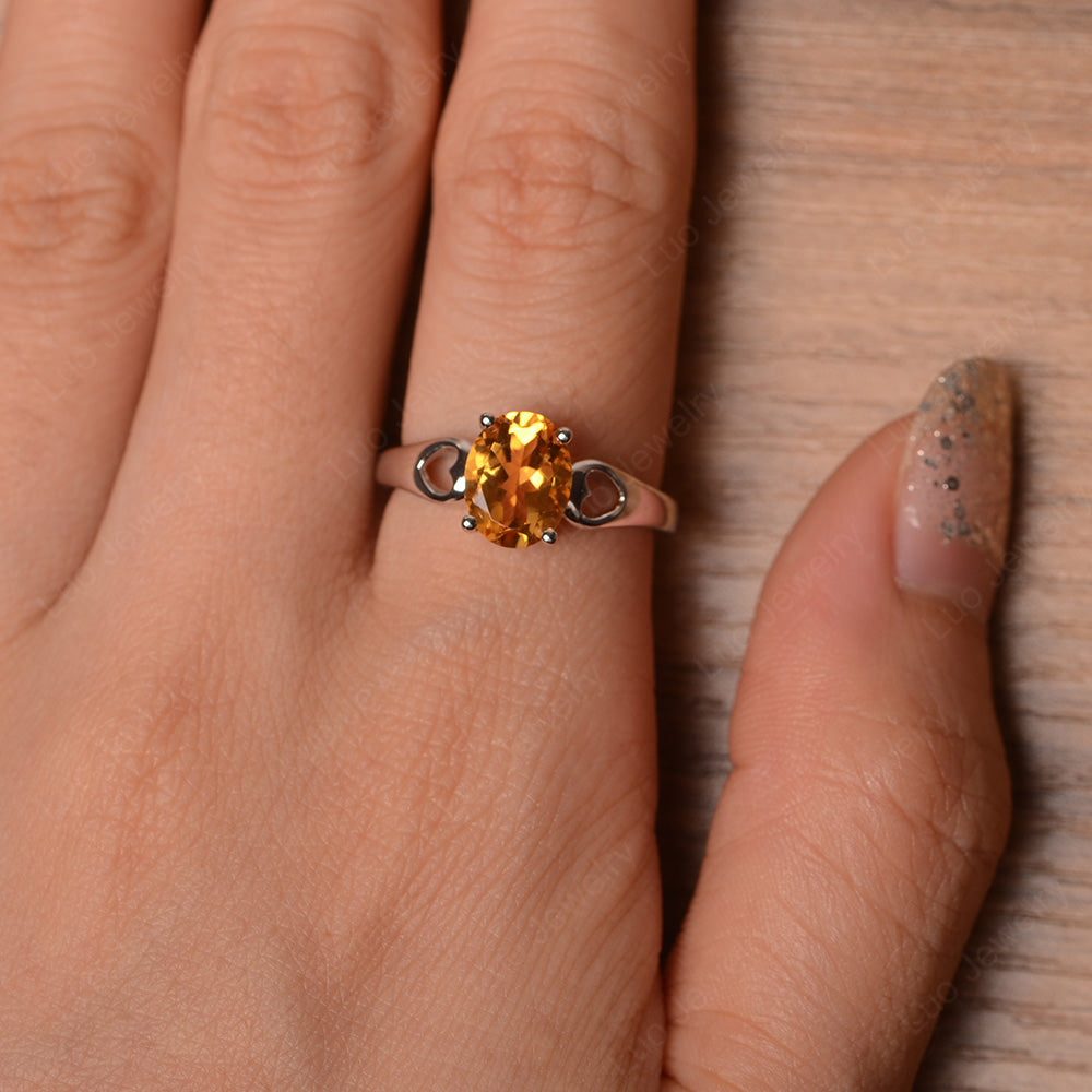 Unique Citrine Vintage Ring Sterling Silver - LUO Jewelry