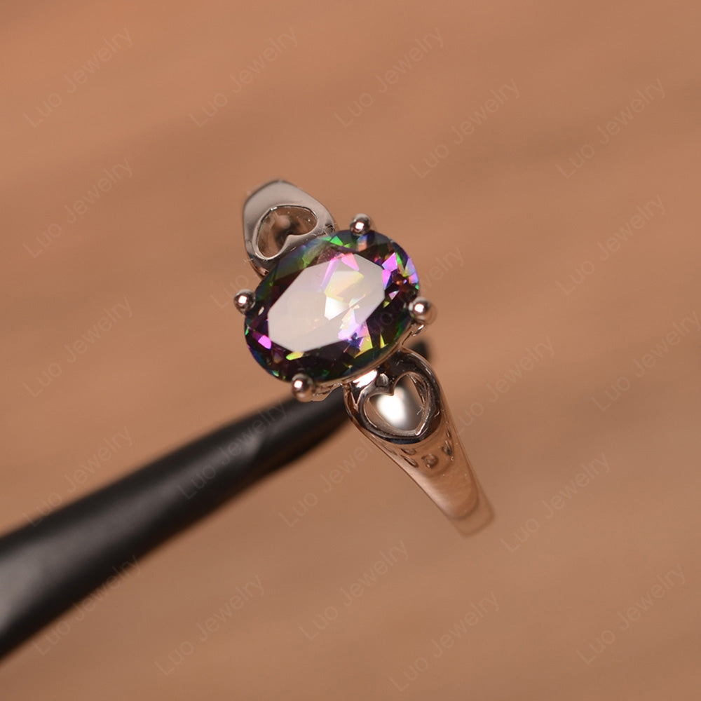 Unique Mystic Topaz Vintage Ring Sterling Silver - LUO Jewelry