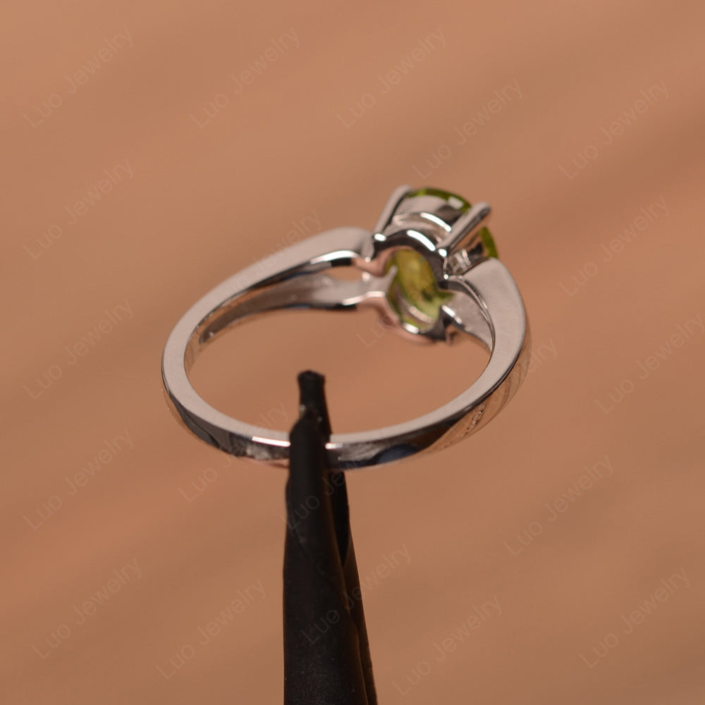 Unique Peridot Vintage Ring Sterling Silver - LUO Jewelry