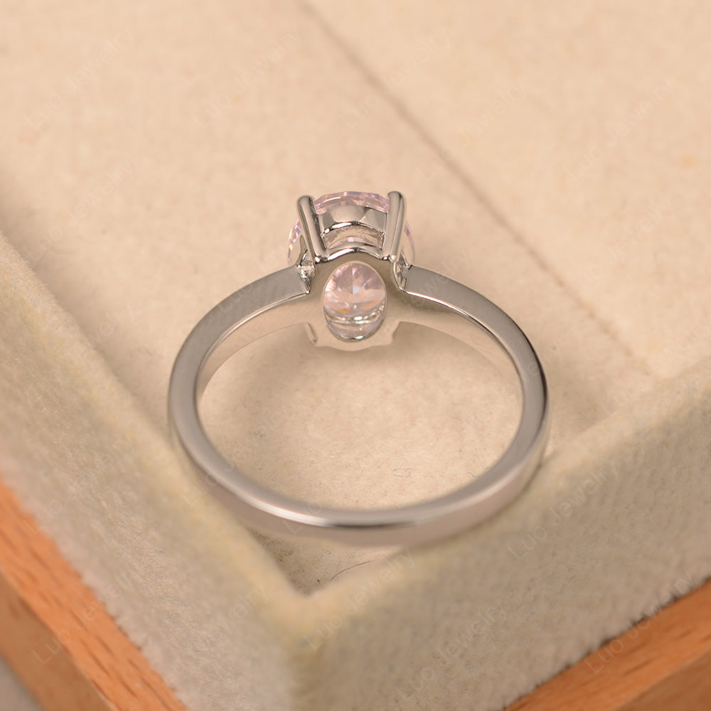 Oval Cubic Zirconia Solitaire Engagement Ring - LUO Jewelry