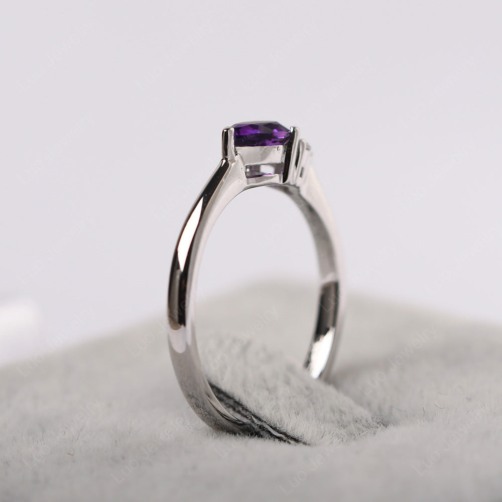 Pear Shaped Amethyst Ring For Baby Girl - LUO Jewelry