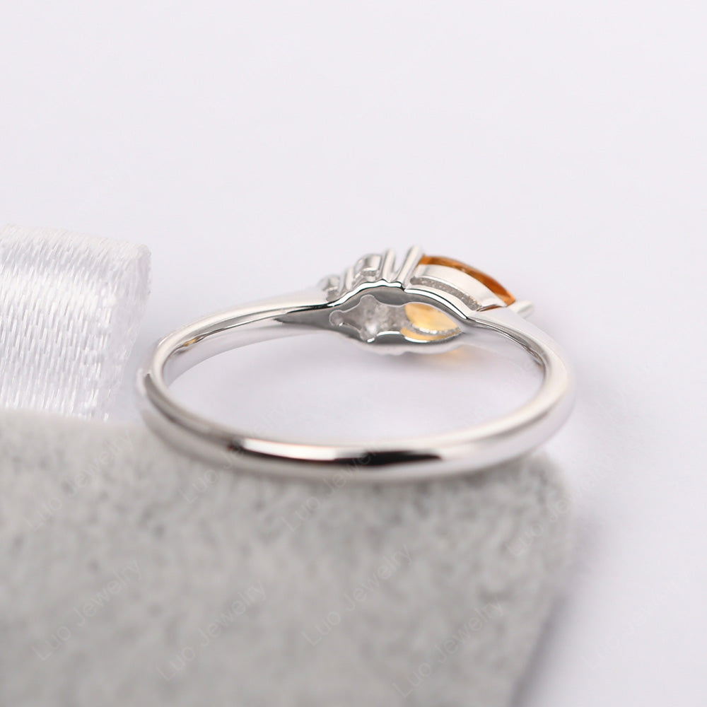 Pear Shaped Citrine Ring For Baby Girl - LUO Jewelry