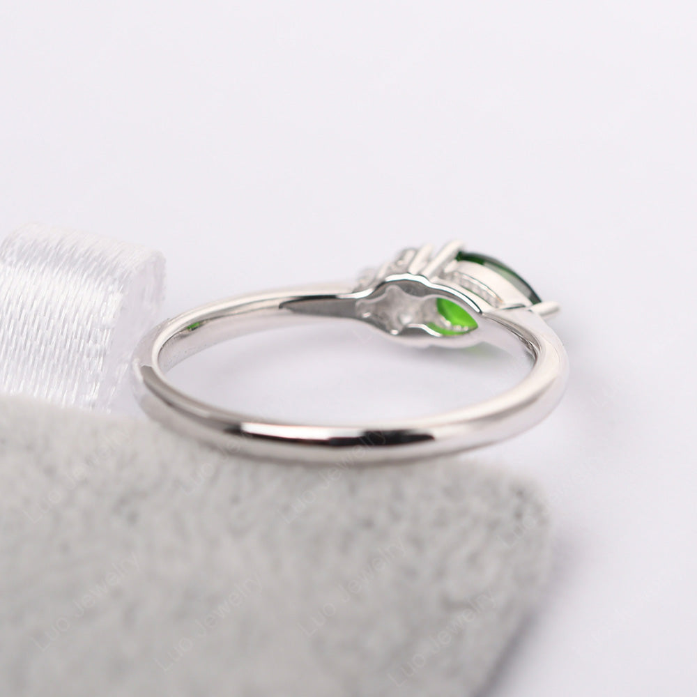 Pear Shaped Diopside Ring For Baby Girl - LUO Jewelry