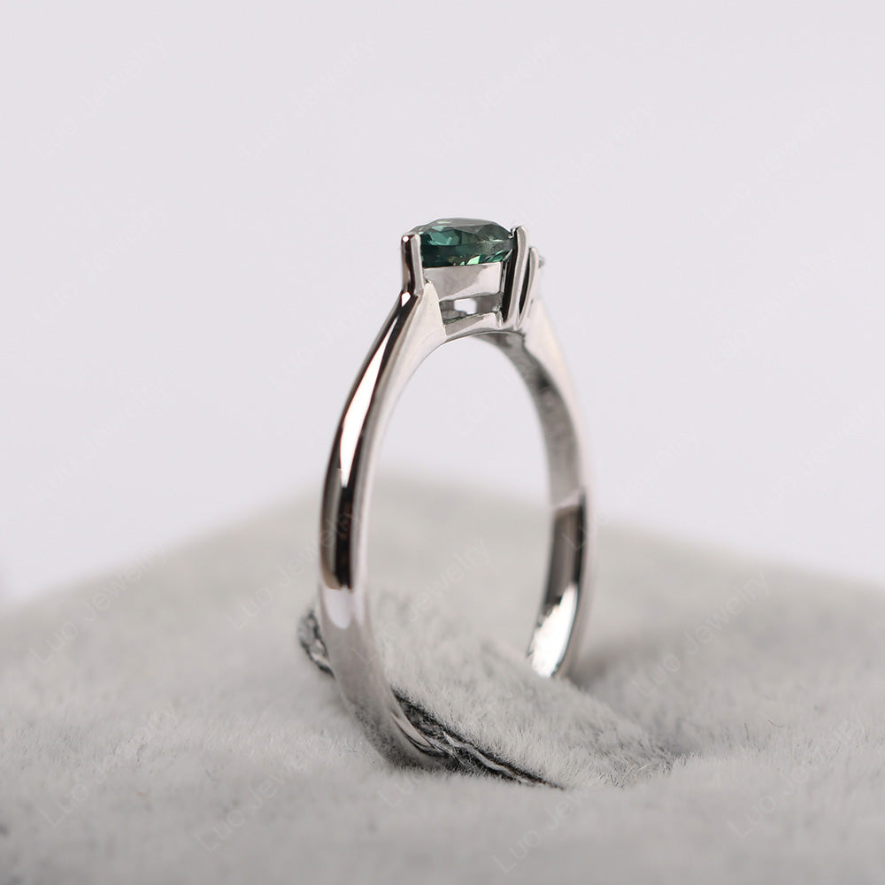 Pear Shaped Green Sapphire Ring For Baby Girl - LUO Jewelry