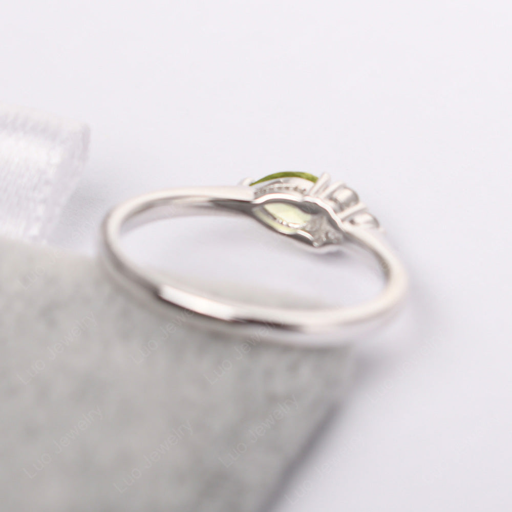 Pear Shaped Peridot Ring For Baby Girl - LUO Jewelry
