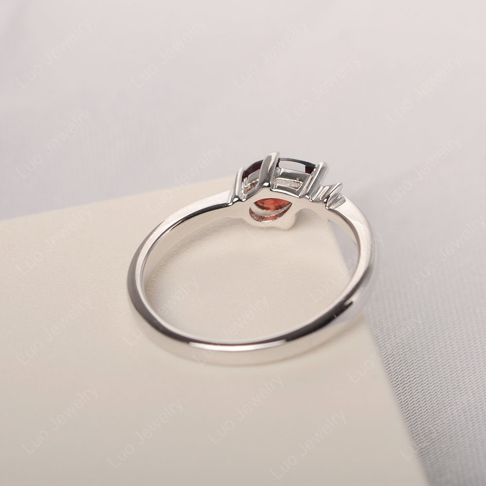 Pear Shaped Garnet Ring Fish Ring - LUO Jewelry