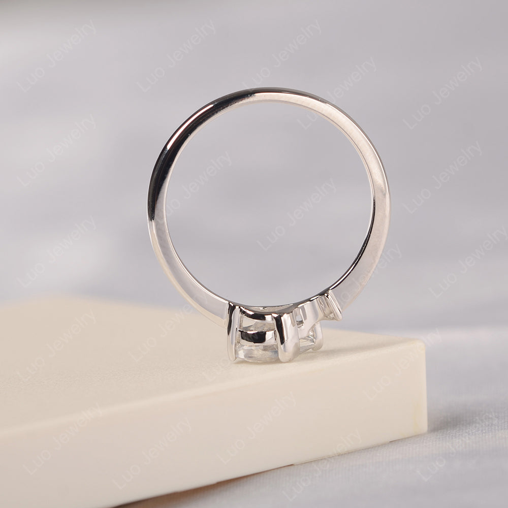 Pear Shaped Moonstone Ring Fish Ring - LUO Jewelry