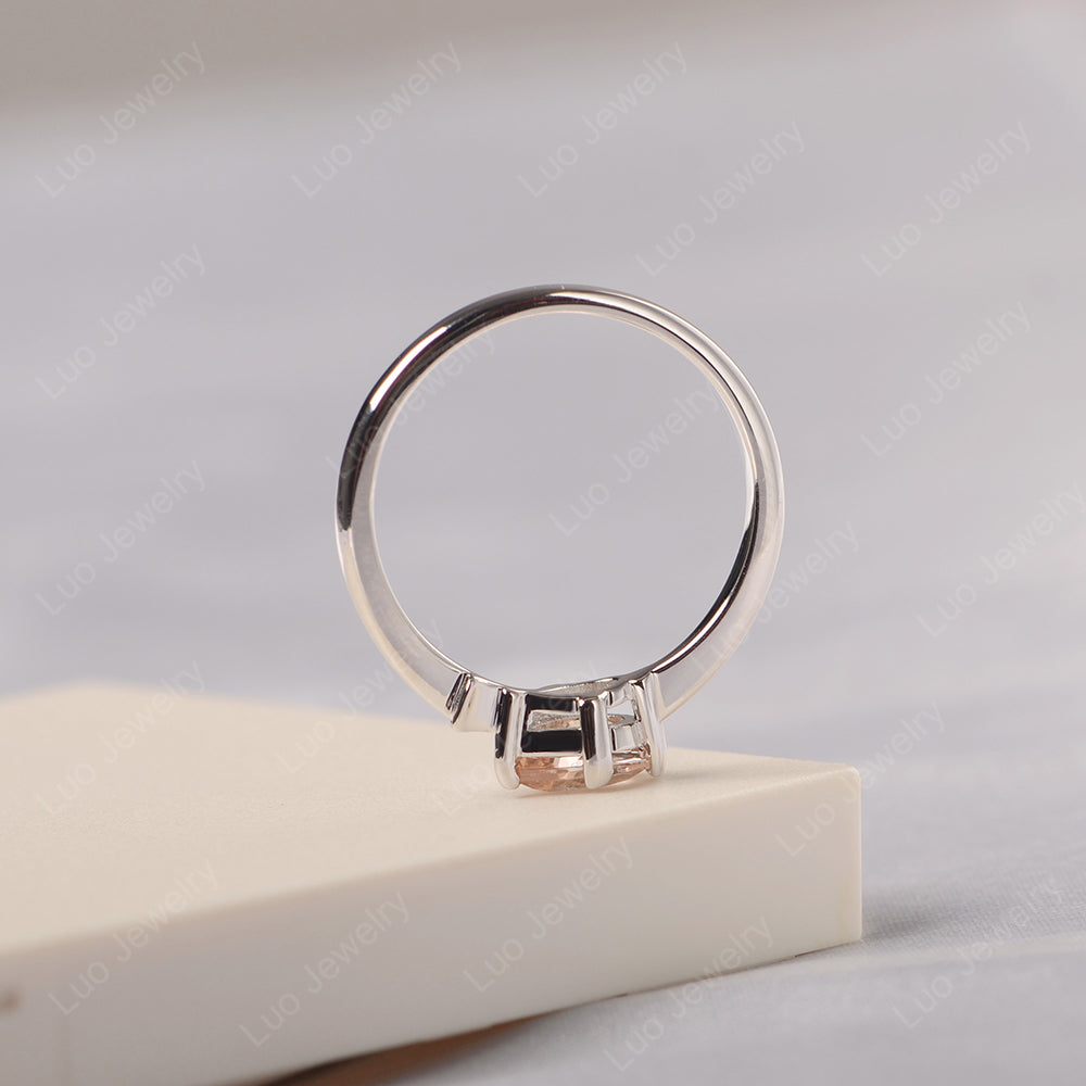 Pear Shaped Morganite Ring Fish Ring - LUO Jewelry