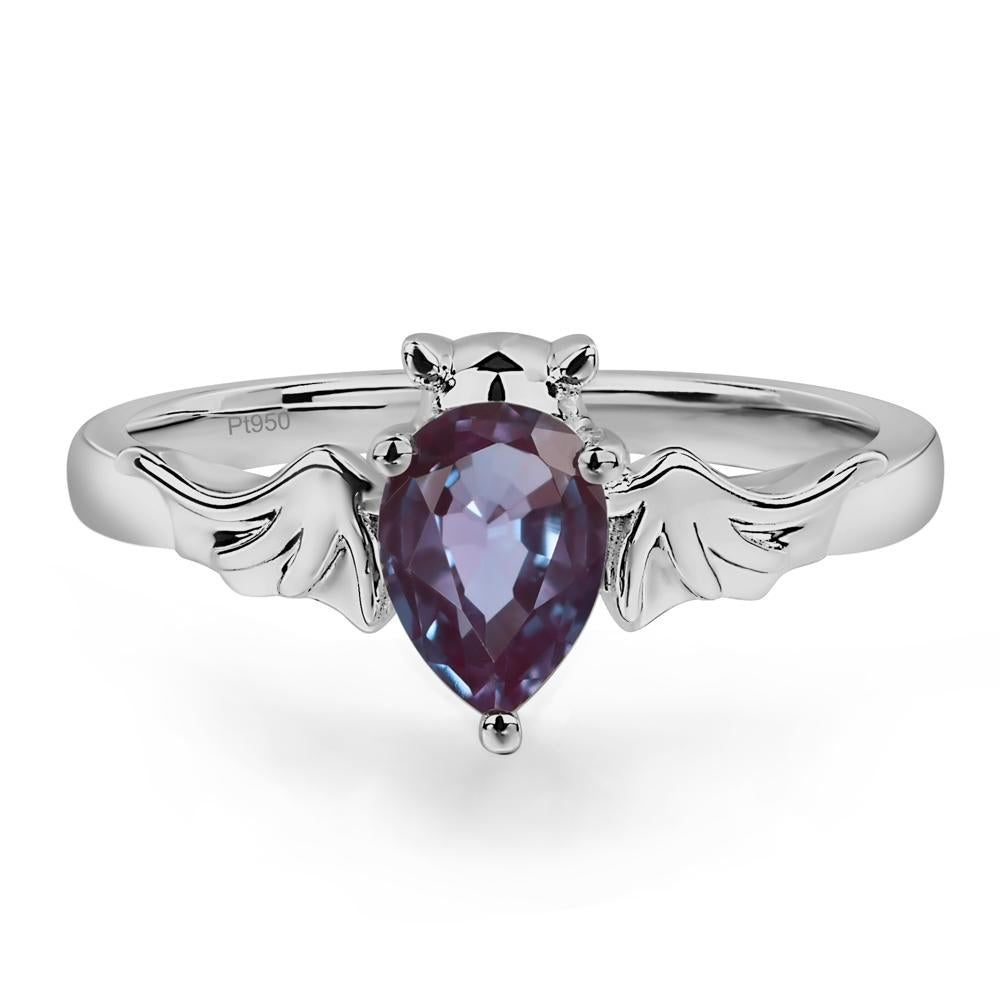 Alexandrite Bat Engagement Ring - LUO Jewelry #metal_platinum